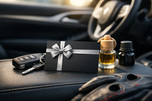 Geschenkgutschein für Autofans, die Duft feiern